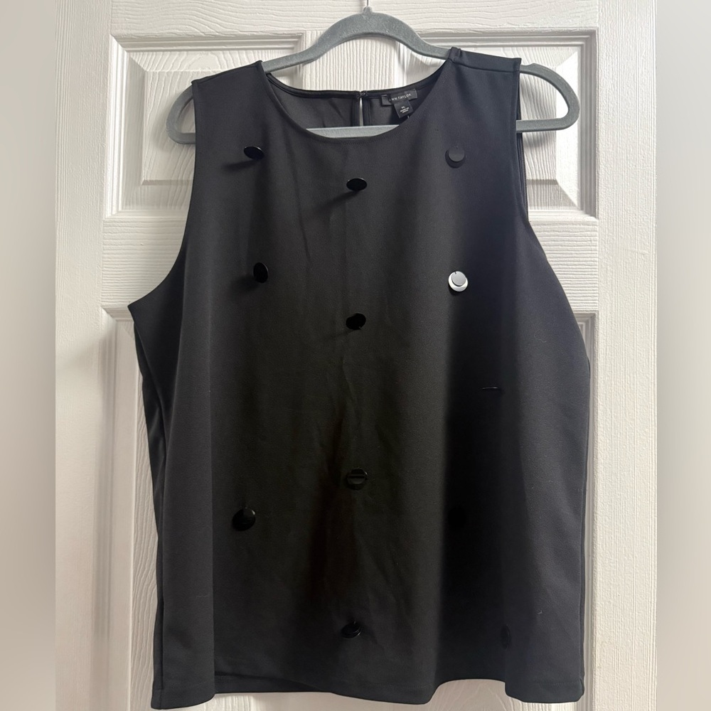 Ann Taylor Sleeveless Sequin Top Size XL